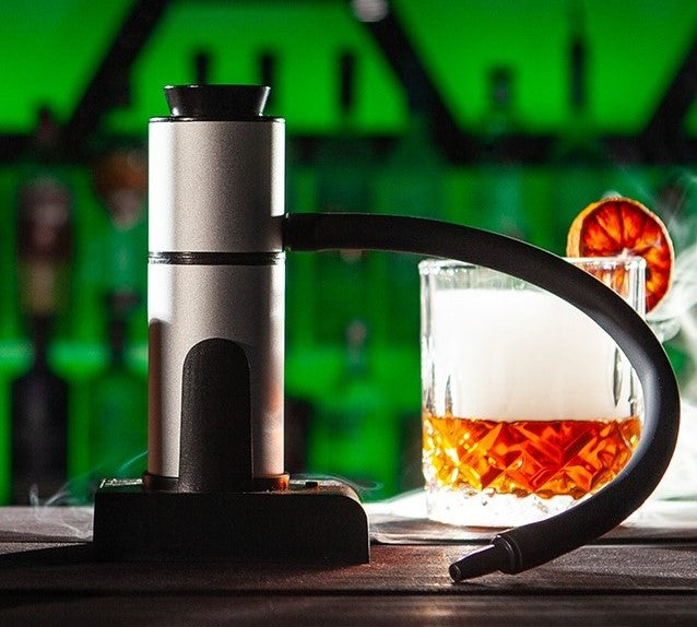 Sixpence Alchemy Cocktail and Food Smoke Infuser with a Smoked Negroni Cocktail