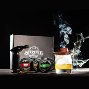 Hardwood Cocktail Smoking Kit with torch, wood chips and gift box
