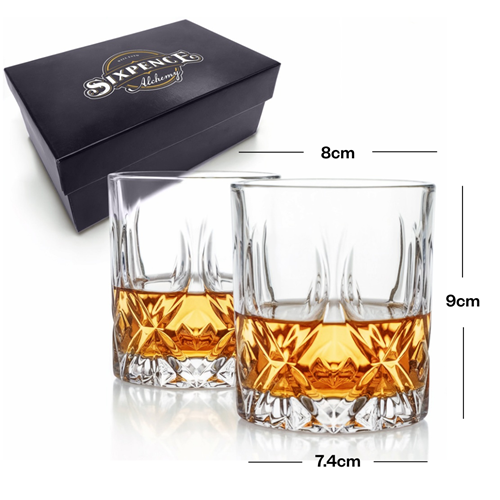 size of lead free crystal glasses with beautiful gift box